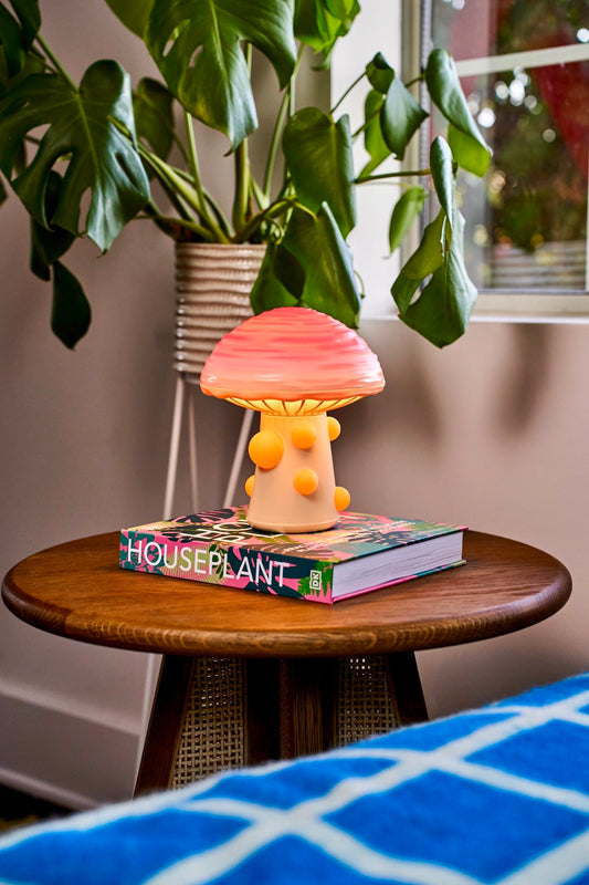 Wrinkled Peach Mushroom Lamp