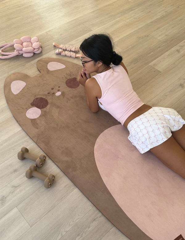Chunky Long + Wide Yoga Mat 10MM - Maple the Bunny