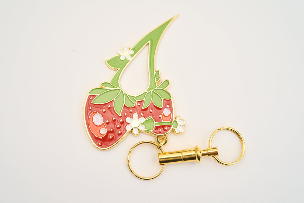 Strawberry Defense Keychain