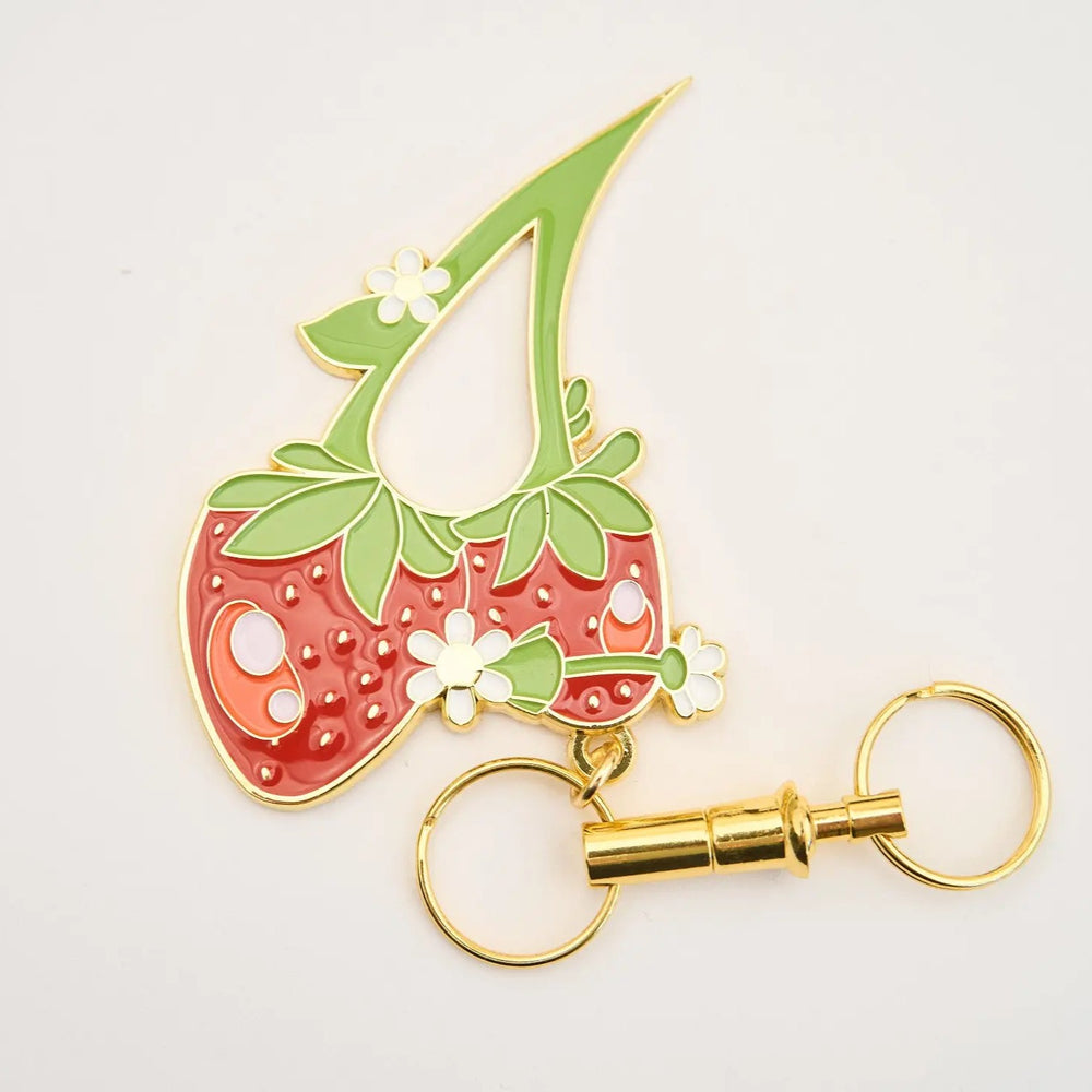 Strawberry Safety Keychain