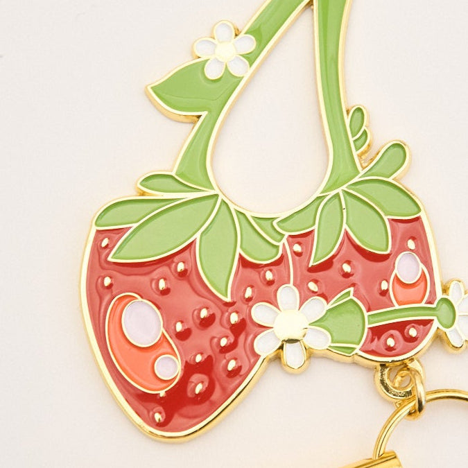 Strawberry Defense Keychain
