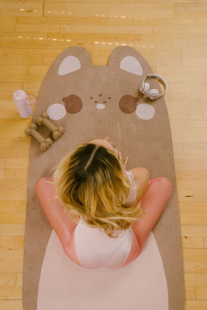 Chunky Long + Wide Yoga Mat 10MM - Maple the Bunny