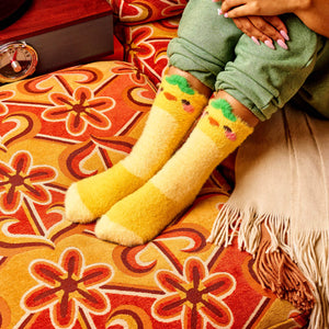 Cheese the Duck Fuzzy Socks