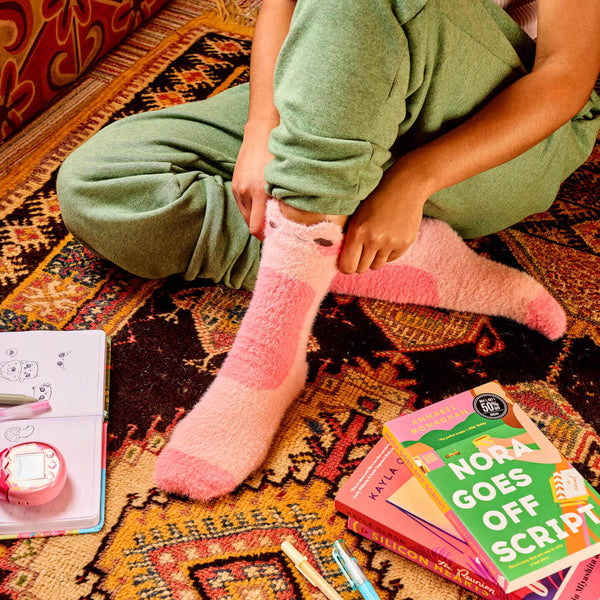 Mina the Frog Fuzzy Socks