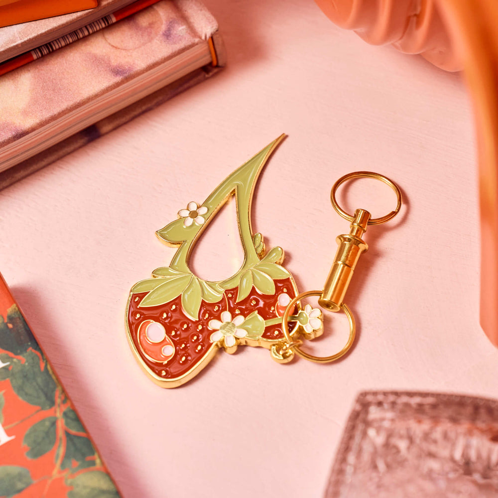 Strawberry Safety Keychain