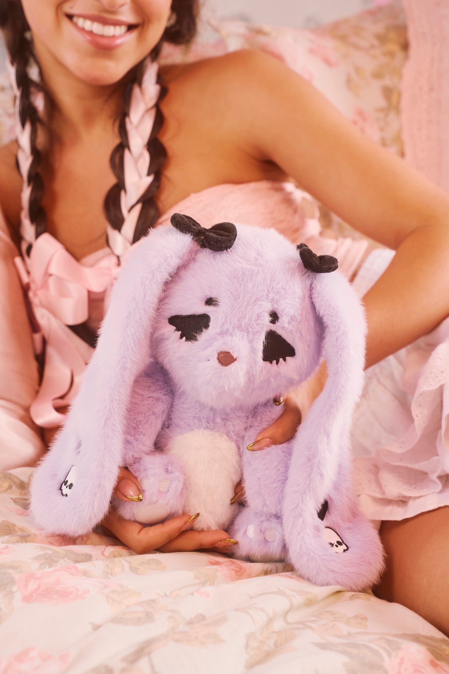 Vivienne the Goth Bunny Heatable Weighted Plush | Tiny Protectors