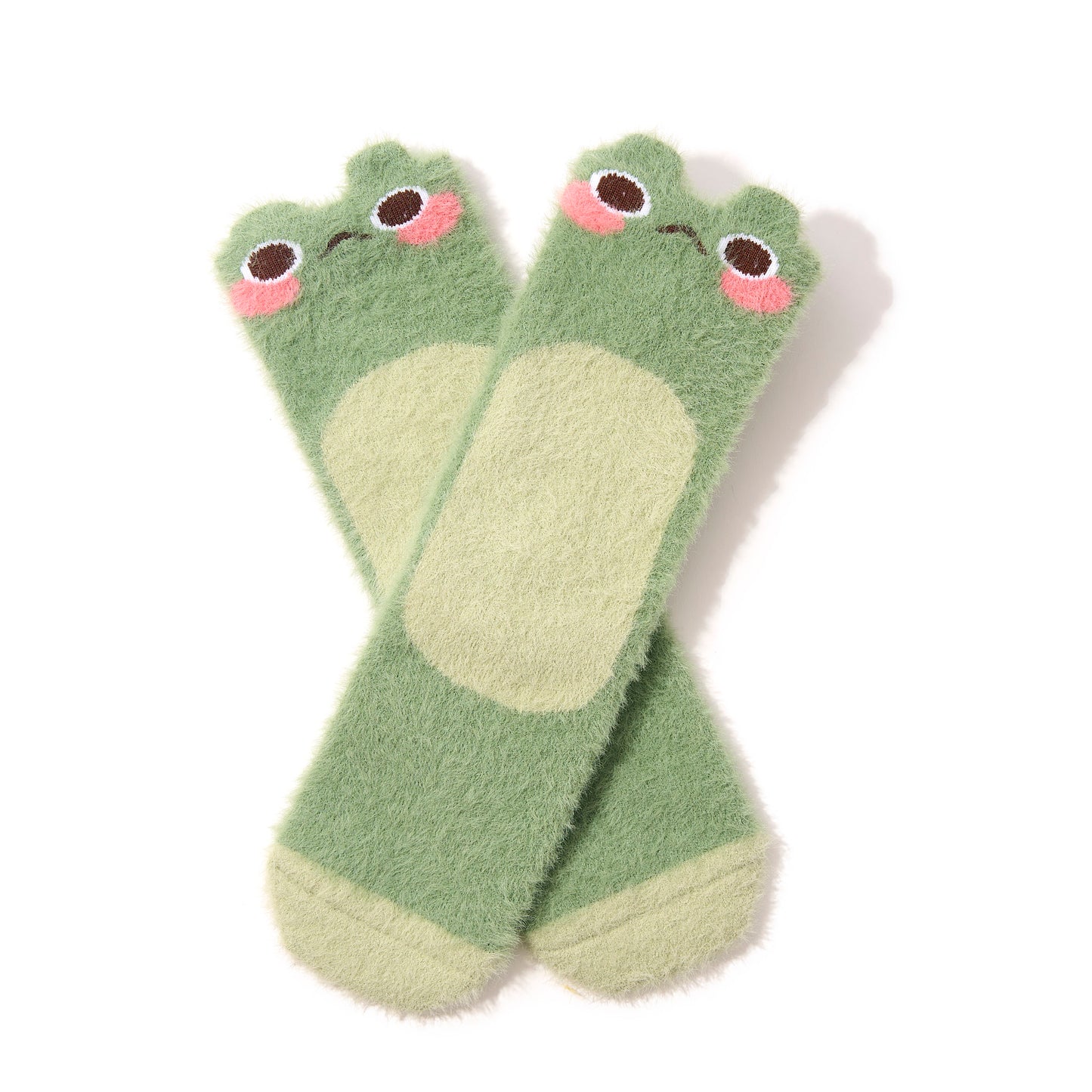 Moss the Frog Fuzzy Sock